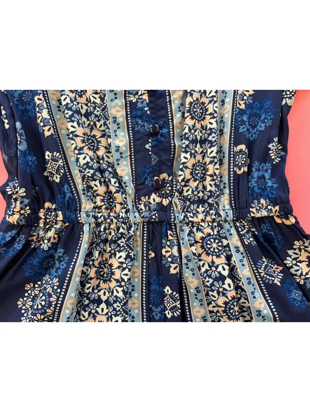 Justice Dress With Shorts.  Blue&Pink Paisley. Elastic Neck&Waist. Size 10. NWT